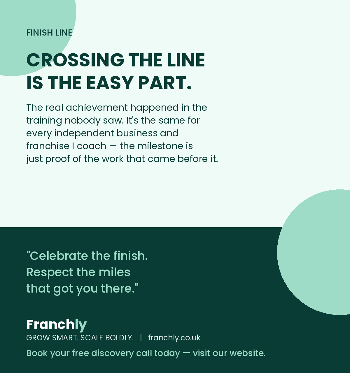 Finish line: crossing the line is the easy part — celebrate the finish, respect the miles that got you there.