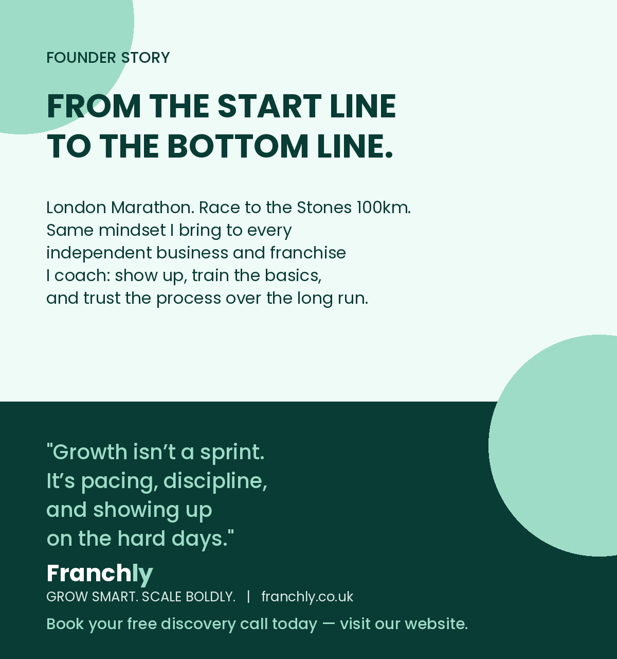 Founder story: from the start line to the bottom line